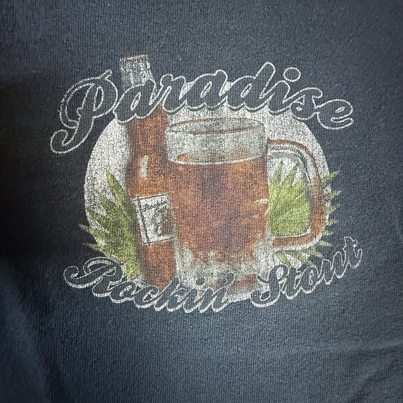 St Johns Bay Paradise Rockin’ Stout Beer Guitar Graphic Tee Black XLT Cotton - Picture 5 of 7